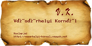 Vásárhelyi Kornél névjegykártya